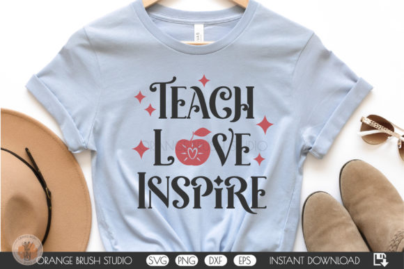 Teach Love Inspire Valentine SVG Quote Review